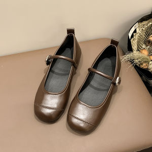 DBPLO Mary Jane Shoes for Women Comfortable Flat Toe Pumps Casual Elegant Flat Shoes