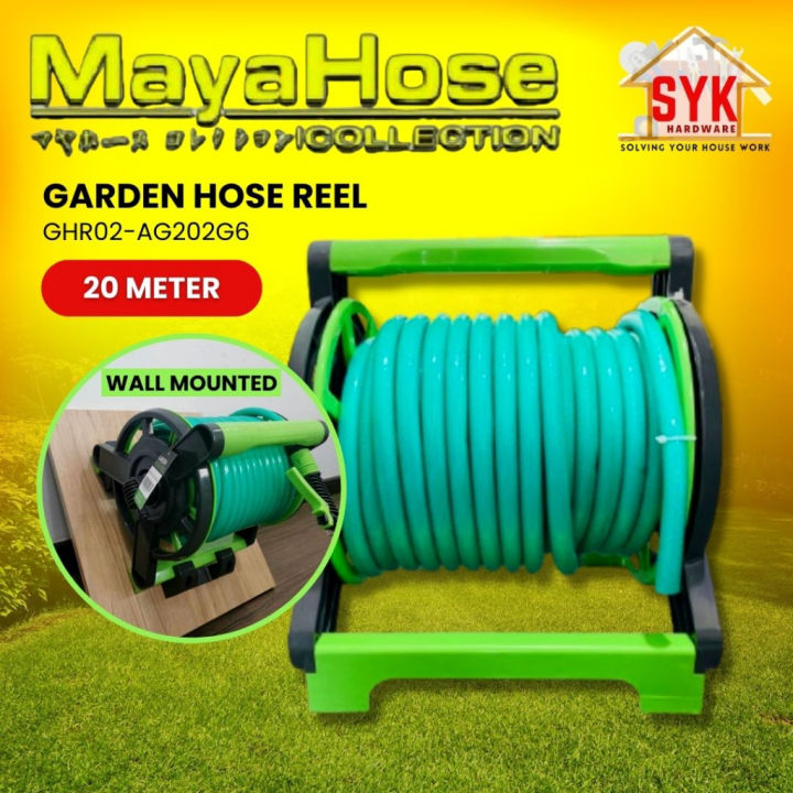 SYK Maya Hose Reel DG20206 20 Meter Portable Garden Hose Reel Set Hose Pipe Water  Hose Reel Paip Air 水喉 Paip