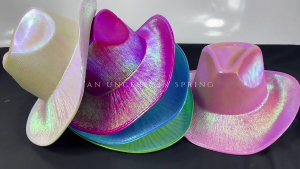 Neon mũ cao bồi Kính Long Lanh Hoang Dã Cho Các Hoạt Động Ngoài Trời Disco Long Lanh mũ cao bồi Disco Hat Cho Diễn Viên Nữ Diễn Viên