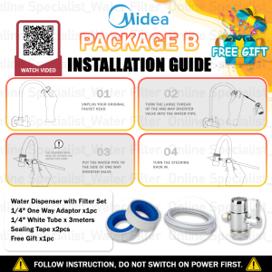 MIDEA NEW DESIGN Hot/Ambient/Cold Floorstanding Water Dispenser YL-2382S - Compressor Cooling - 4 Halal Water Filter
