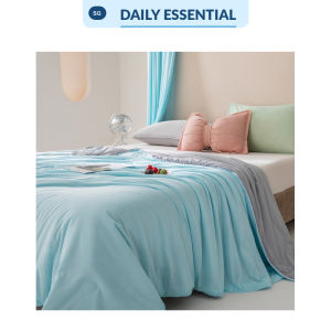 【DAILY ESSENTIAL】 Class A Cooling Silk Summer Blanket/Washable Ice Silk Summer Quilt/Cotton Quilt Suitable For Summer