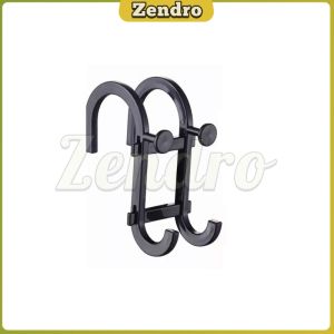 ZEO Multifunction Hook No Punch Wall Hanging Bathroom Towel Rack Mobile Phone Holder 1 Piece