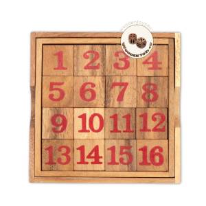 Woodentoys4u Match 16 มินิตัวเลข 1-16