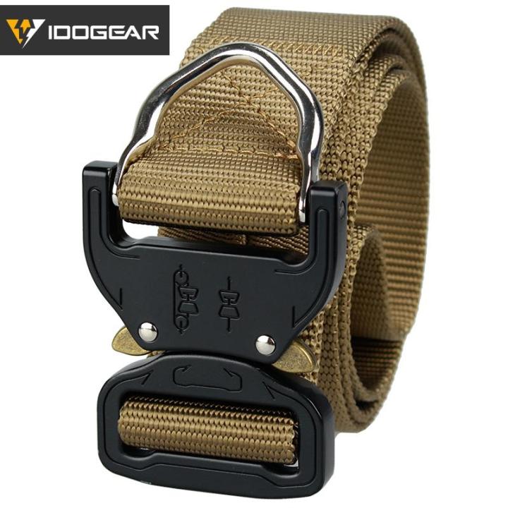 IDOGEAR 2 Pouces Ceinture tactique de style militaire MOLLE avec système de ceinture robuste et intérieur extérieur de 1.75 Pouces et 2 Pouces pour homme (Small for waist 76-86 cm, Camo