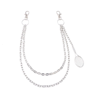 Hip Hop Punk Side Chain On Jeans Pants Handbag for Girls Edgy Body Chain Trousers Street Clothing