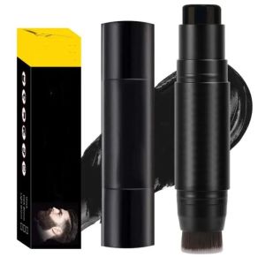 STARGOODS กันน้ำกันน้ำได้ ดินสอเขียนเครา ระบายสีหนวด แปรงเพิ่มเครา ปากกาหนวดปากกา ซ่อมแซมเครา แป้งและแปรง2 in 1 ชุดปั๊มเครา สำหรับผู้ชาย