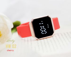 Jam Tangan Wanita Cewek Hody Digital Hody Watch 02 LED touchscreen Warna Lengkap Anti Air Smart Watch Ready Ganti Tali Garansi Ganti Baru komplit Cherry Banana Black Dark Choco Dusty Pink Forest Fossil Nude Pink