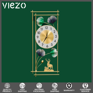 VIEZO large Metal Wall Clock Wall Clock Home Decor Wall Clock Wall Art Clock