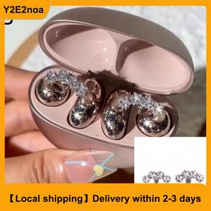【Local shipping】 1 Pair DIY Rhinestone Clip On Earbuds Open Ear Accessories Removable Decorative Attachments for Enhancing Earbuds Style