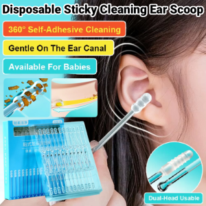 2in1 Sticky Ear Pick Cleaning Cotton Swab Disposable Cleaning Ear Scoop Ear Wax Sticks Ear Clean Tool Cotton Buds