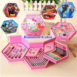 Mega ART Coloring Set Painting set Color Set Water Color Pen Crayon Drawing set For Children Gifts Tools Kit Boys Girls Students Christmas Birthday Holiday Festival Neon Book Ink Craft Washable Pencils Oil Sticks Pastel