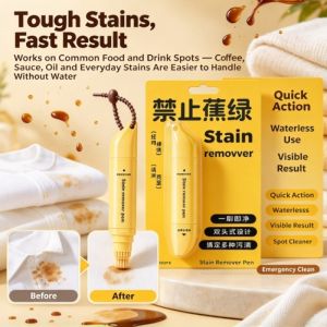 JMY Portable Waterless Stain Remover Pen Double Headed Oil Grease Stain Remover No Wash Cleaning Pen Clothes Fabric Stain Remover