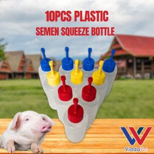Set of 10 100ML Squeeze Bottles for Animal pig artificial insemination 100ml bottle