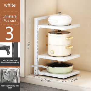 2-7 layer Kitchen rack Kitchen Pan Organizer Pot Rack Adjustable Countertop stainless steel Rack