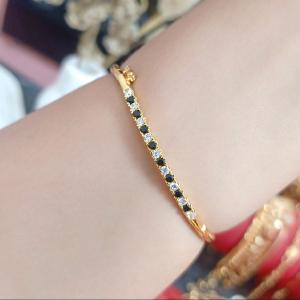 Pelangi Surabaya - Gelang Bengle Natasha Simpel Mata Hitam Putih