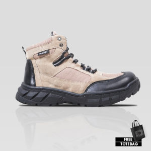 Prodigo * Sepatu Hiking Pria Patuha Cream I Sepatu Olahraga Outdoor Original I Sepatu Gunung Adventure Anti Slip I Sneakers Gunung I Sepatu High Boots