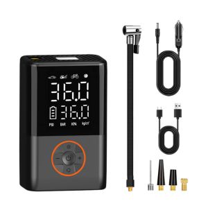 VIVAZ 4 In 1 Car Jump Starter with LED SOS Light 4000mAh Air Compressor  Portable Tire Inflator for Car/Motorcycle/ Bicycle