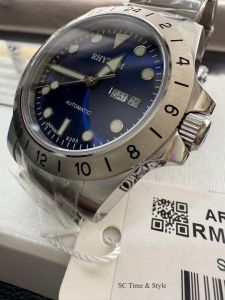 ⌚ RHYTHM Classic AR1218S (Blue) Automatic Watch | Japan Miyota 8205 movement
