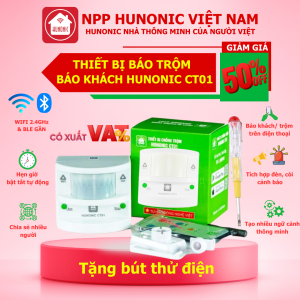 Thiết Bị Chống Trộm Hunonic Và Báo Khách Hunonic CT01 Báo Động Bằng Loa Và Thông Báo Về Điện Thoại