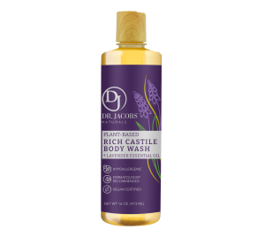 Dr Jacobs Naturals LAVENDER CASTILE BODY WASH 16oz (473ml) - Made in USA - Made with antioxidant rich olive and coconut oil (never palm oil) essential oils