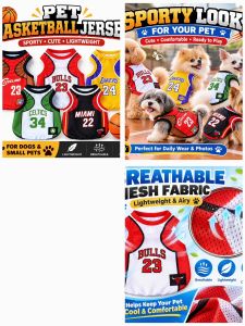 Pet Dog Basketball Shirt Puppy Jersey Sports Vest Cute Athletic Costume for Dogs