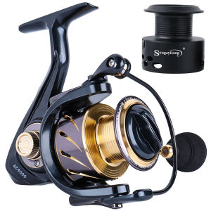 Sougayilang 13+1BB Fishing Reel 12KG Max Drag Power Handle with A Spare Spool Spinning Reel Corrosion Resistance Fishing Tackle
