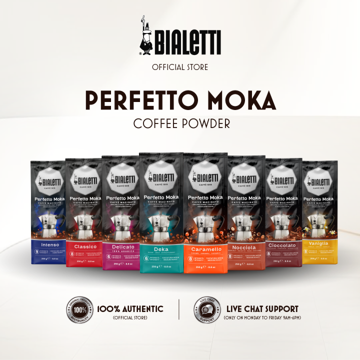 Bialetti Perfetto Moka Coffee Powder Ground Coffee Robusta Arabica