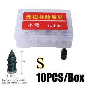 10pcs/Box Motorcycle Vacuum Tyre Repair Nail Electric Car Scooter Bike Tubeless Rubber Tire Puncture Repair for Auto Trucks