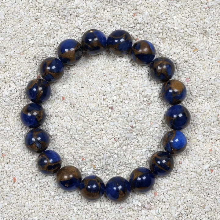 Bohemian Lapis Lazuli Bracelet | Crystal Stretch Beaded Bracelets – Allora  Jade