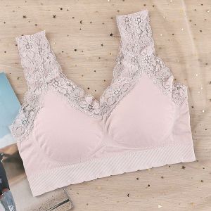 Womens Underwear Underwired Sports Bra Girl Push Up Lace Shock Resistant Sleep Bra