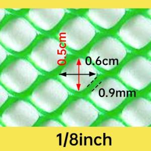 1/8 Inch Plastic Fence Netting - Green Mesh Screen for Poultry Rabbit & Garden Barrier