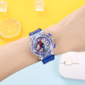 Cartoon Kids LED Light Watch Children's Colorful Watch Spiderman Iron Man Watch Elsa Frozen Watch. 