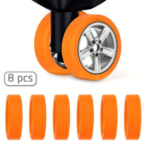 Avinas 8pcs/Pack Silicone Luggage Wheels Protector Cover Reduce Noise Travel Suitcase Wheels Rubber Ring Accessories