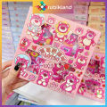 Hộp 100 Tấm Sticker Gấu Dâu Gấu Lotso Lotto Bear Hình Dán Chống Nước Trang Trí Sổ Bìa Sách Dễ Thương Đồ Chơi Trẻ Em. 