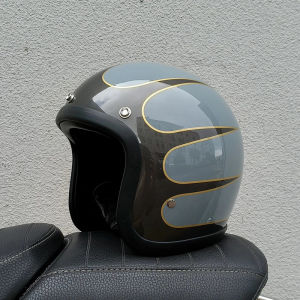 TT&COCASCOS R Vintage Full Helmet Fiberglass Scorpion Helmet Four Seasons Scooter New 3/4 Jet Helmet DOT ECE Approved