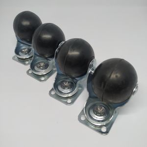 Roda Kursi Bulat 2 inch Roda Caster / Roda Karet 50mm ( 4 pcs )