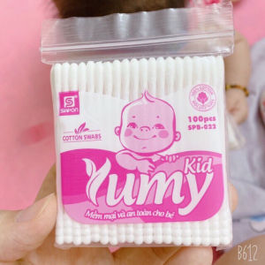 Hộp Tăm Bông 500 Que Thân Gỗ 2 Đầu Tròn Xoắn Ngoáy Tai  Nặn Mụn / Hộp 500 Bông Tăm Ngoái Tai 100% Bông Cotton Tự Nhiên An Toàn Với Môi Trường