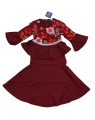Mylilangelz J&Y Floral Peplum Baju Kurung Budak Perempuan Kid Baju Raya (Maroon). 