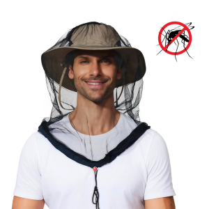 Câu cá ngoài trời Mặt nạ Hood Over hat tấm chắn côn trùng bảo vệ mặt Bìa muỗi lưới trùm đầu lưới cho cắm trại đi bộ đường dài