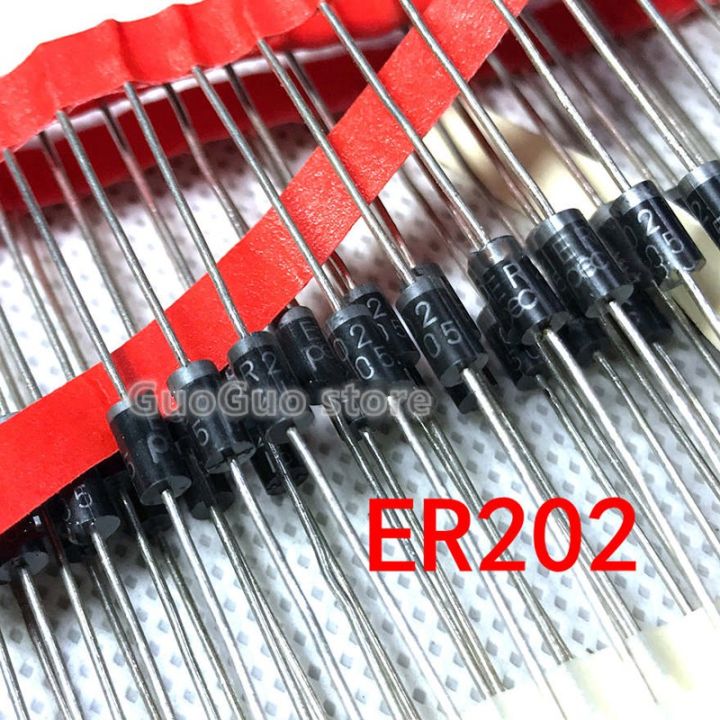 10Pcs ER202 DO-15 2A/200V Fast Recovery Rectifier Diode ใหม่ Original ...