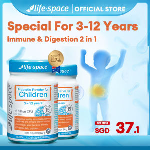 【Bundle of 2】Life Space Probiotic Powder For Children 3-12 Years 60g LifeSpace Probiotics (EXP:03/2027)