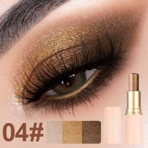 OUREAL Lấp lánh Phấn mắt dạng thỏi Ngọc trai chuyển màu 3 màu Bút đánh phấn mắt và highlight Bền lâu Bút kẻ mắt dạng sáp Phụ nữ