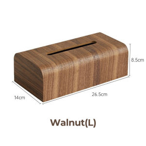 [SG] Walnut Tissue Holder Natural Wood Tissue Storage Organizer Car Office Hotel Home Paper