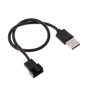 USB2.0 A Male to 3-Pin / 4-Pin PWM 5V USB Sleeved Fan Power Adapters Cable Case Fan Adapters Connectors Cable
