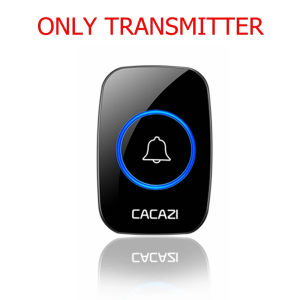 CACAZI Wireless Doorbell 60 Chimes 5 Volume Waterproof buttons 300M Remote Led light Home Smart doorbell US EU UK plug Receiver