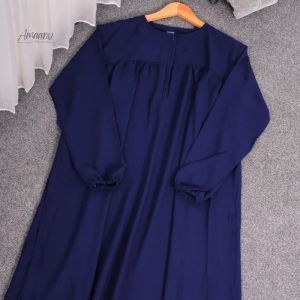 fashion muslim gamis wanita modern simpel terbaru bahan crinkle airflow - meera dress