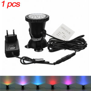 RGB Submersible LED Lights 10W IP68 ABS Dimmable 15 Static & 4 Dynamic Modes for Pool Fountain Pond
