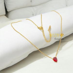 [COD] Noin - Kalung Wanita Titanium Mata Merah Perhiasan Aksesoris