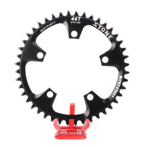 Stone Aluminum Circle Single Chainring BCD 110mm 34T 36T 38T 40T 42T 48T 58T 60T Circle Chain Ring 5 Arms for MTB Road Folding Bike Narrow Wide Teeth Chainwheel Parts