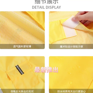 Dogs Rain Coat Waterproof Hoodie Jackets Rain Ponchos Pet Rain Coat with Reflective Strips Outdoor Dogs Rain Coat